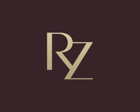 RZ letter logo icon design. Classic style luxury initials monogram.