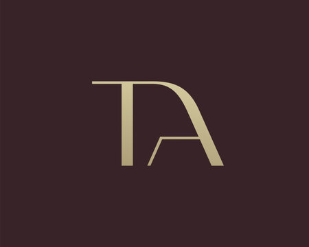 TA letter logo icon design. Classic style luxury initials monogram.