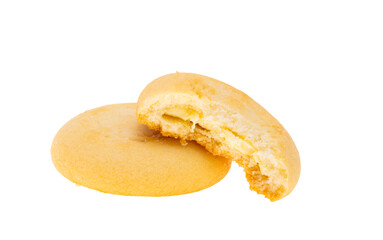 lemon cream cookies isolated