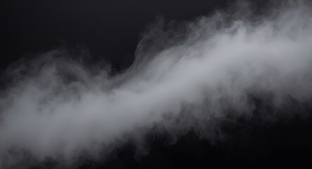 Fototapeta premium Soft gray mist on a black background offering a subtle and moody effect