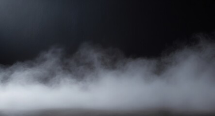 Fototapeta premium Soft gray mist on a black background offering a subtle and moody effect