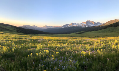 Fototapeta premium Stunning Nature Landscapes: Mountains, Forests, Oceans, and Serene Vistas.