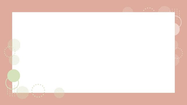 丸がくるくるふわふわと動くほんわり背景フレームイラストビデオ　/　ループ可能