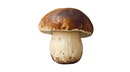 Fresh Porcini Mushroom (Boletus Edulis) - Gourmet Wild Fungi, Isolated, Photorealistic Image