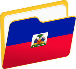 File folder icon with flag of Haiti
