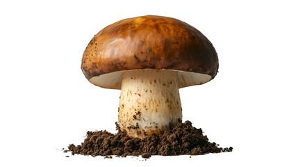 Fresh Porcini Mushroom (Boletus Edulis) - Gourmet Wild Fungi, Isolated, Photorealistic Image