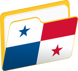File folder icon with flag of Panama