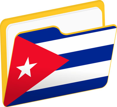 File folder icon with flag of Cuba