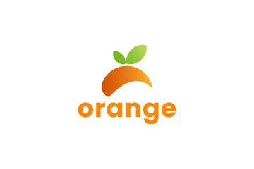 Fresh fruit juice logo design template. Orang juice bar logo design.
