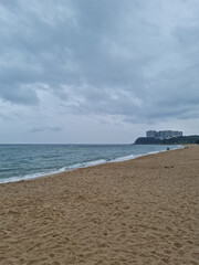 
This is the scenery of Sokcho Beach in South Korea.