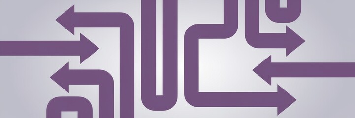 Obraz premium Abstract Directional Arrows in Purple Design