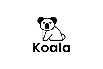 koala logo icon koala animal modern minimalist business logo editable vector