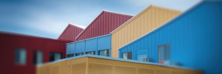 Colorful Modern Buildings with Unique Roof Designs