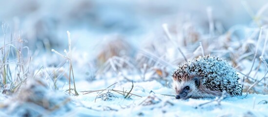 Hedgehog in Winter Wonderland