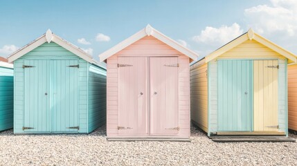 Pastel Beach Huts
