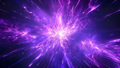 Abstract cosmic explosion in purple hues, deep space background, ideal for sci-fi wallpaper