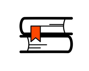 Illustration of stacked books symbolizing knowledge, education, and learning resources