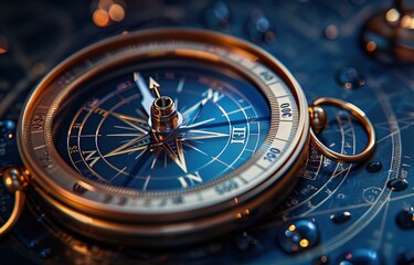 Vintage Compass with a Classic Design