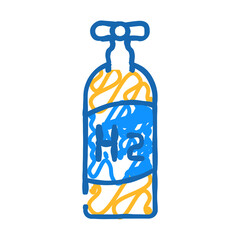 cylinder hydrogen gas doodle icon sketch vector. cylinder hydrogen gas sign. isolated symbol illustration