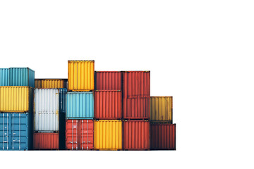 Obraz premium Container industrial yard shipping Export Logistic on transparent backgrounds