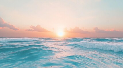 Obraz premium Tranquil Sunset over the Ocean
