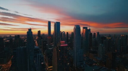 Obraz premium Cityscape at Sunset