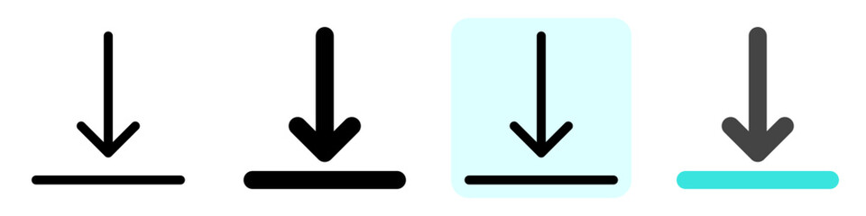 Editable bottom alignment vector icon. Part of a big icon set family. Perfect for web and app interfaces, presentations, infographics, etc
