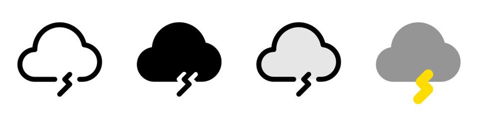 Editable thundercloud vector icon. Part of a big icon set family. Perfect for web and app interfaces, presentations, infographics, etc