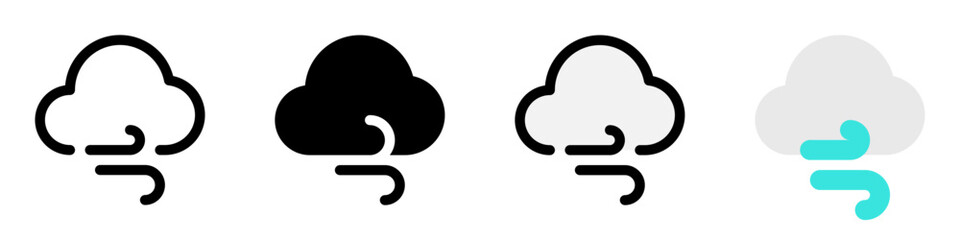 Editable windy cloud vector icon. Part of a big icon set family. Perfect for web and app interfaces, presentations, infographics, etc