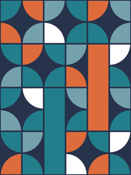 The Abstract Colorful Geometric Pattern