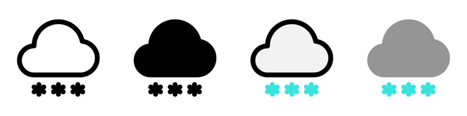 Editable snowfall vector icon. Part of a big icon set family. Perfect for web and app interfaces, presentations, infographics, etc