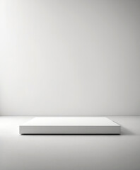 White low stand for product display - on a white surface