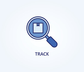  Track vector, icon or logo sign symbol illustration 