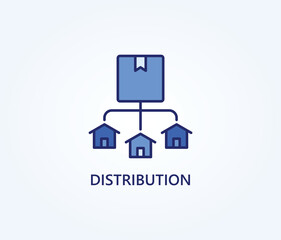  Distribution vector, icon or logo sign symbol illustration 