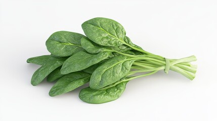 Fototapeta premium Fresh Spinach Leaves Isolated on White Background
