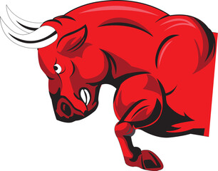 Cool bull design for print in vectors