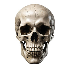 Fototapeta premium human skull isolated on transparent background