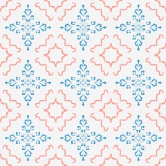 Weaving Tenun Ikat Ende Flores, a distinctive Indonesian textile tradition.Ikat abstract seamless pattern. Folk background with chevron shapes.