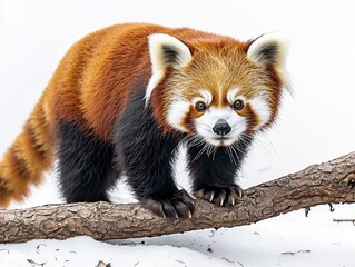 Red Panda Walking Through the Forest