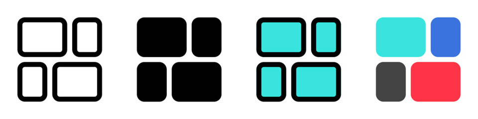 Editable vector mason grid icon. Part of a big icon set family. Perfect for web and app interfaces, presentations, infographics, etc