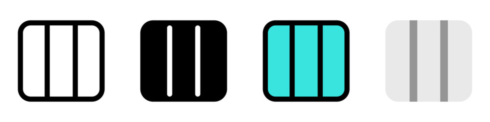 Editable vector three columns view icon. Part of a big icon set family. Perfect for web and app interfaces, presentations, infographics, etc