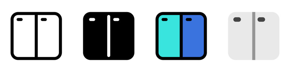 Editable vector horizontal split screens icon. Part of a big icon set family. Perfect for web and app interfaces, presentations, infographics, etc