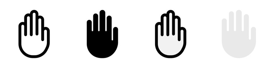 Editable stop, sign language vector icon. Part of a big icon set family. Perfect for web and app interfaces, presentations, infographics, etc