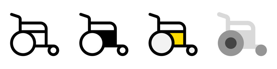 Editable disability, wheelchair access vector icon. Part of a big icon set family. Perfect for web and app interfaces, presentations, infographics, etc