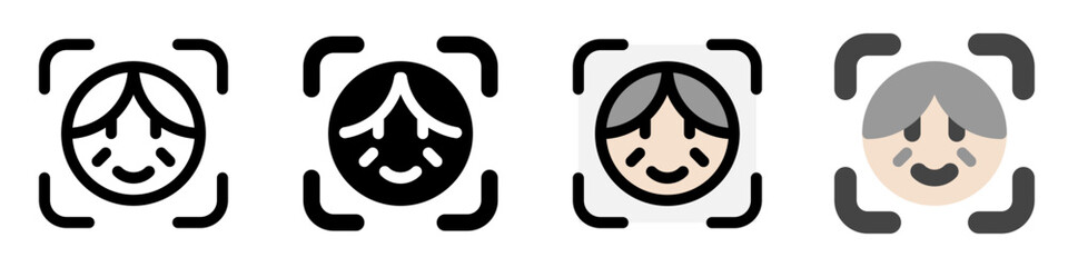 Editable grandparent face vector icon. Part of a big icon set family. Perfect for web and app interfaces, presentations, infographics, etc