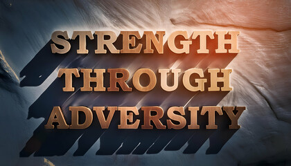 Strength through adversity word