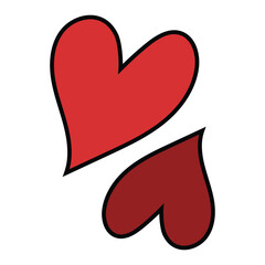 Love shape icon stock vector