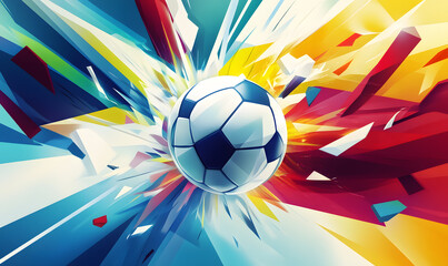 Dynamic Volleyball Action with Neon Lights and Abstract Geometric Patterns for Futuristic Sports Branding