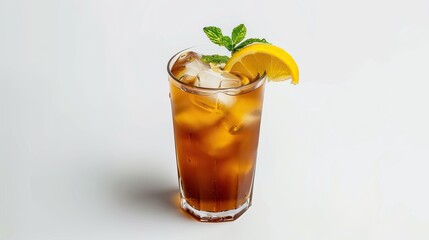 Refreshing Iced Tea with Lemon and Mint