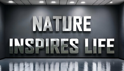 Nature inspires life Word